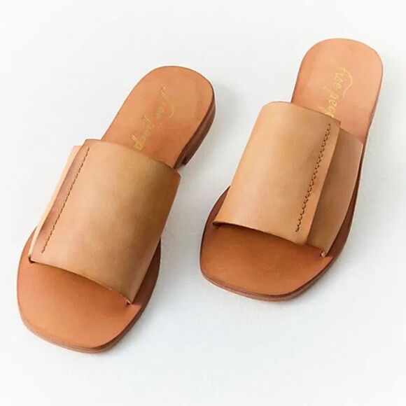 Free People Verona Leather Slide Sandals - Picture 1 of 8